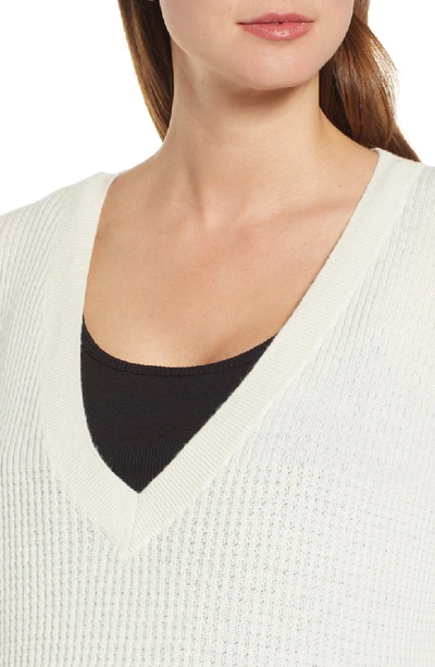 Shop Hatch Easy V-neck Sweater In Ivory