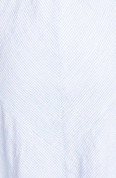 Shop Rebecca Taylor Stripe Lace Detail Stretch Cotton Sundress In Blue Combo