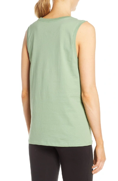 Shop Patagonia Live Simply Trailer Graphic Muscle Tee In Matcha Green