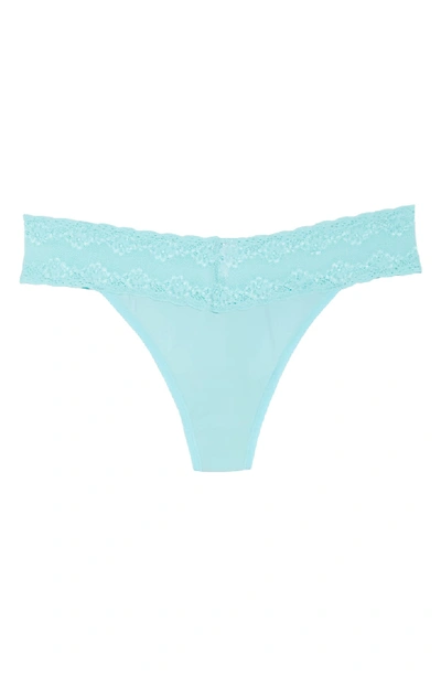 Shop Natori Bliss Perfection Thong In Aqua Haze