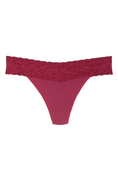 Shop Natori Bliss Perfection Thong In Sangria