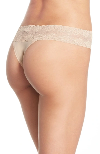 Shop Natori Bliss Perfection Thong In Cafe