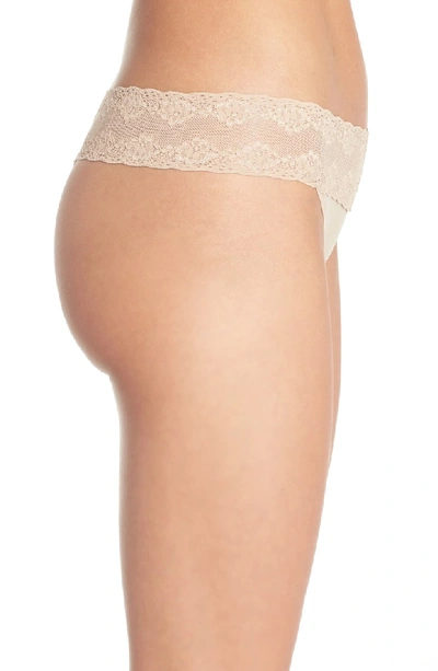 Shop Natori Bliss Perfection Thong In Cafe