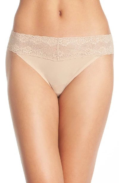 Shop Natori Bliss Perfection Thong In Cafe