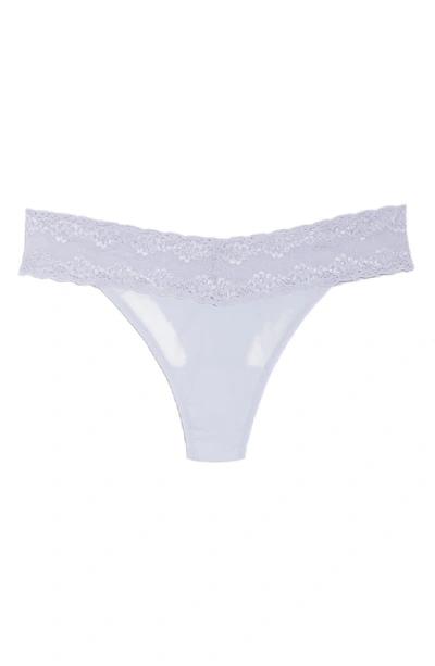 Shop Natori Bliss Perfection Thong In Frosted Purple