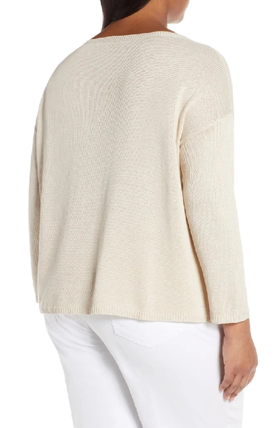 Shop Eileen Fisher Organic Linen & Cotton Sweater In Natrl