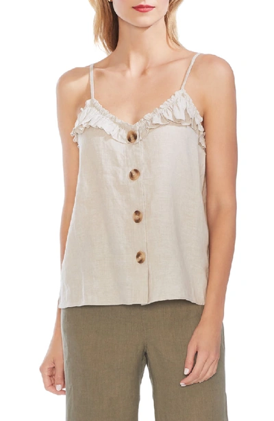 Shop Vince Camuto Ruffle Edge Camisole In Natural