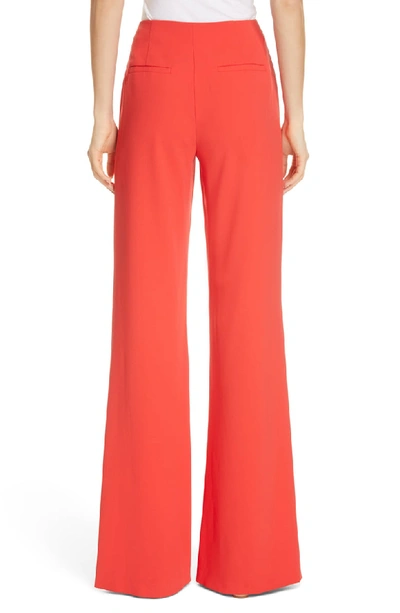 Shop Alice And Olivia Dylan Wide Leg Pants In Bright Poppy