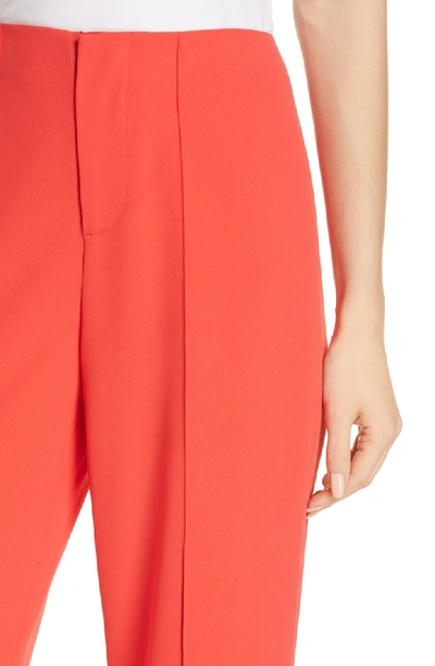 Shop Alice And Olivia Dylan Wide Leg Pants In Bright Poppy