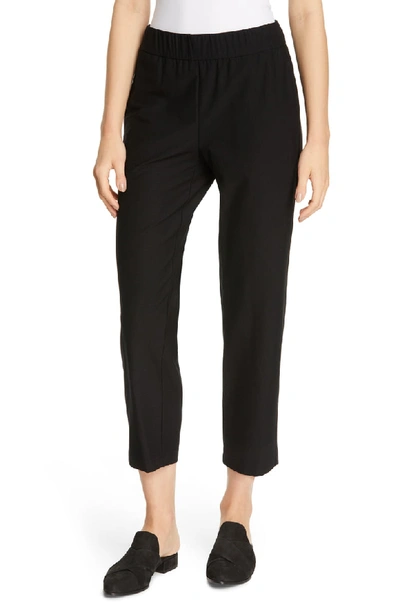 Shop Eileen Fisher Tapered Ankle Pants In Black