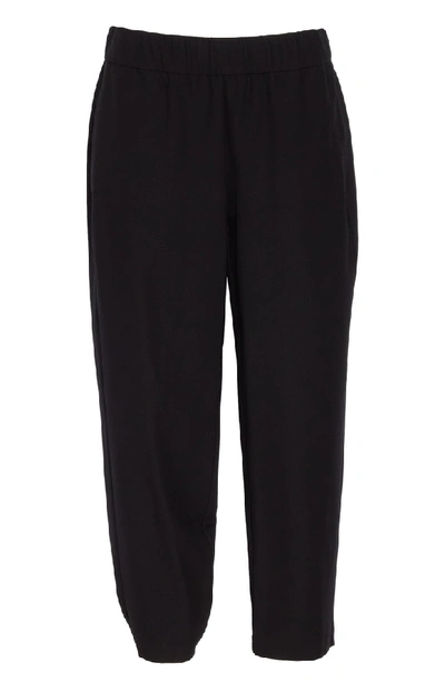 Shop Eileen Fisher Tapered Ankle Pants In Black