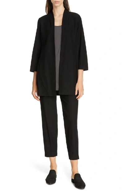 Shop Eileen Fisher Tapered Ankle Pants In Black