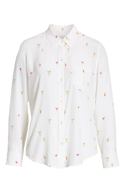 Shop Rails Kate Print Shirt In Ivory Cocktail Hour