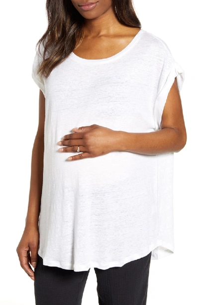Shop Hatch Linen Circle Tee In White