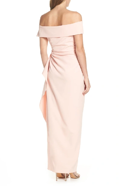 Shop Vince Camuto Off The Shoulder Crepe Gown In Pink