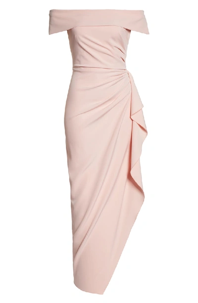 Shop Vince Camuto Off The Shoulder Crepe Gown In Pink