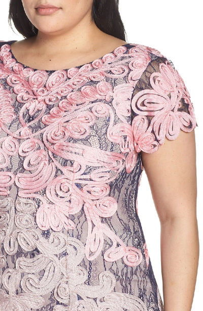 Shop Js Collections Soutache Midi Dress In Pink/ Bouquet