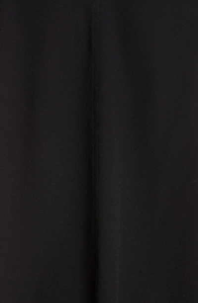 Shop Eileen Fisher Asymmetrical Draped Silk Top In Black