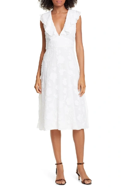 Shop Joie Adella Burnout Dress In Porcelain