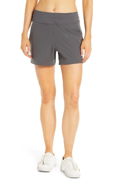 Shop Patagonia Happy Hike Shorts In Forge Grey