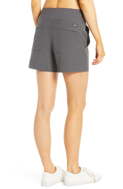 Shop Patagonia Happy Hike Shorts In Forge Grey