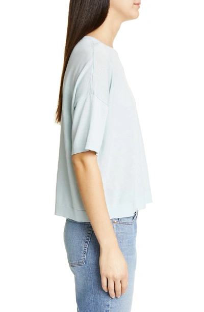 Shop Eileen Fisher Tencel Blend Knit Top In Cornflower