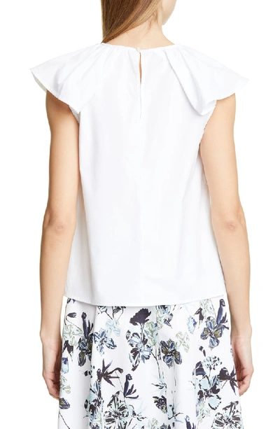 Shop Jason Wu Collection Flutter Cotton Top In Chalk