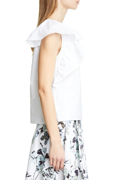 Shop Jason Wu Collection Flutter Cotton Top In Chalk