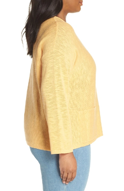 Shop Eileen Fisher Round Neck Sweater In Cantaloupe