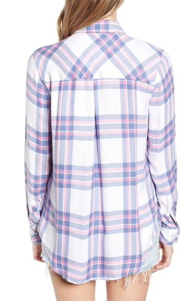 Shop Rails Hunter Plaid Shirt In White Sky Pink