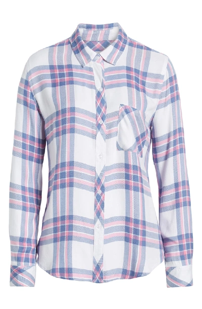 Shop Rails Hunter Plaid Shirt In White Sky Pink