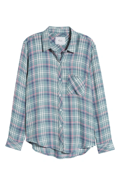 Shop Rails Hunter Plaid Shirt In Agave Rose Blue