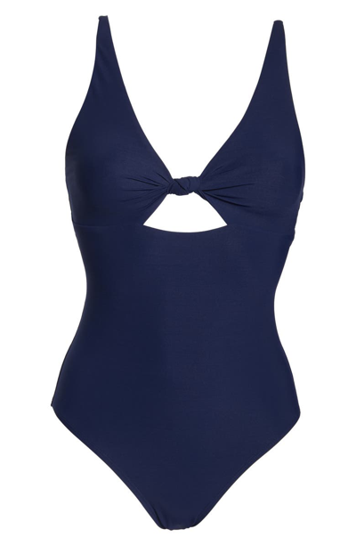 Shop Tory Burch Palma One-piece Swimsuit In Tory Navy