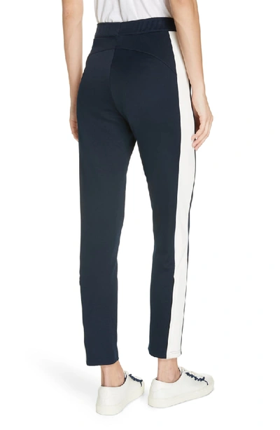 Shop Tory Sport Colorblock Track Pants In Tory Navy/ Snow White