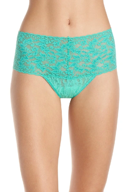 Shop Hanky Panky 'retro' Thong In Agave Green