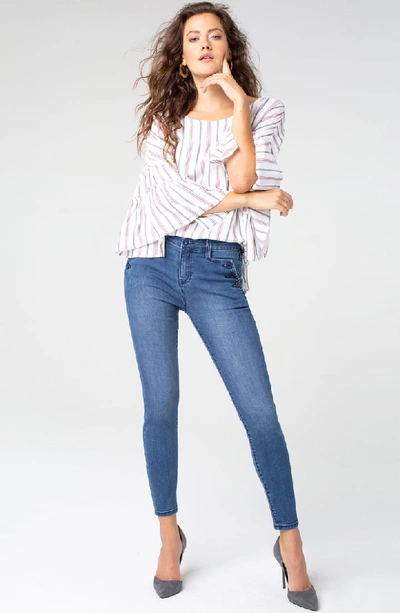 Shop Liverpool Sailor Button Ankle Skinny Jeans In Medway