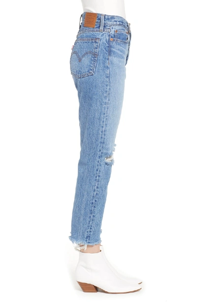 Shop Levi's Wedgie High Waist Ripped Crop Straight Leg Jeans In Uncovered Truth