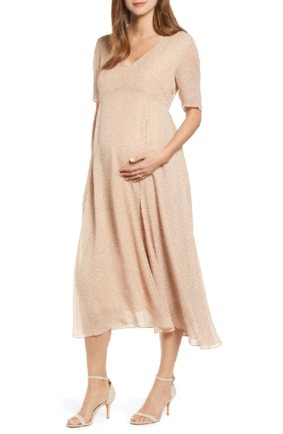 Shop Hatch Maya Dress In Blush Daisy