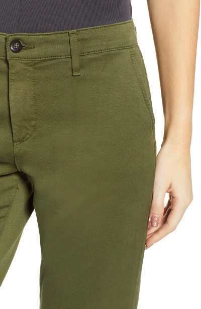 Shop Ag Caden Crop Twill Trousers In New Spruce