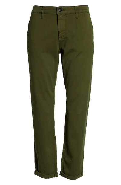 Shop Ag Caden Crop Twill Trousers In New Spruce