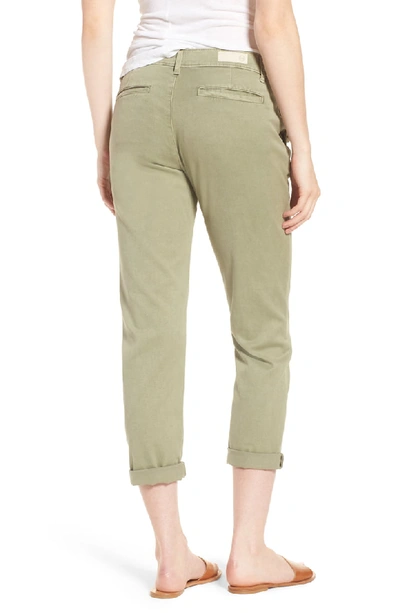 Shop Ag Caden Crop Twill Trousers In Sulfur Dry Cypress