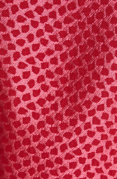 Shop Emporio Armani Animal Jacquard Blazer In Red
