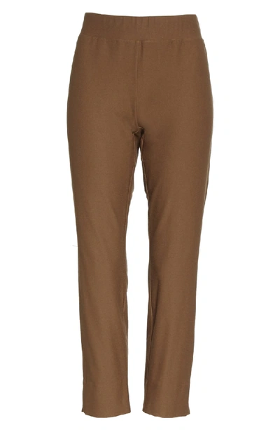Shop Eileen Fisher Notch Cuff Slim Crop Pants In Pine Needle