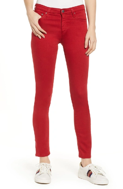 Shop Ag The Prima Ankle Cigarette Jeans In 1 Year Clever Red