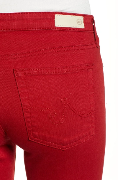 Shop Ag The Prima Ankle Cigarette Jeans In 1 Year Clever Red