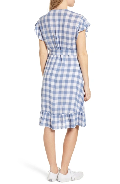 Shop Rails Brigitte Wrap Dress In Periwinkle Check