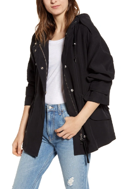 Shop Allsaints Kelsie Nilba Hooded Jacket In Black