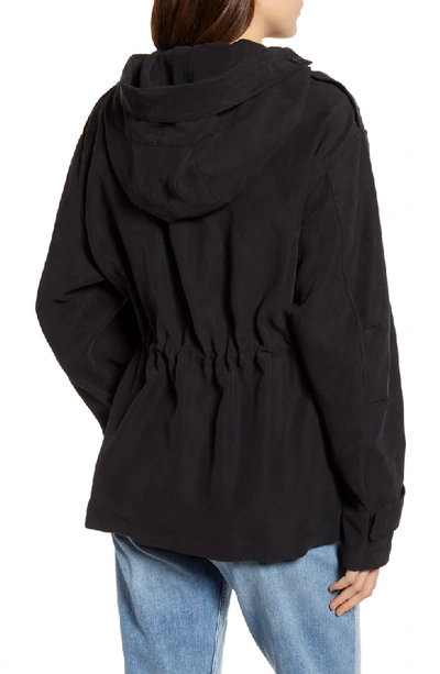 Shop Allsaints Kelsie Nilba Hooded Jacket In Black