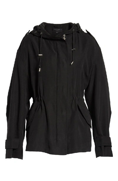 Shop Allsaints Kelsie Nilba Hooded Jacket In Black