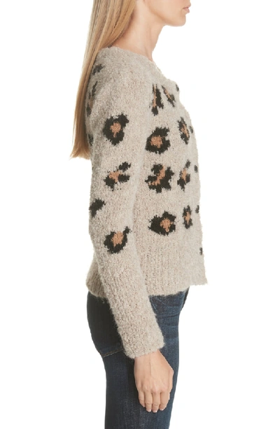 Shop Smythe Hand Knit Intarsia Granny Cardigan In Leopard